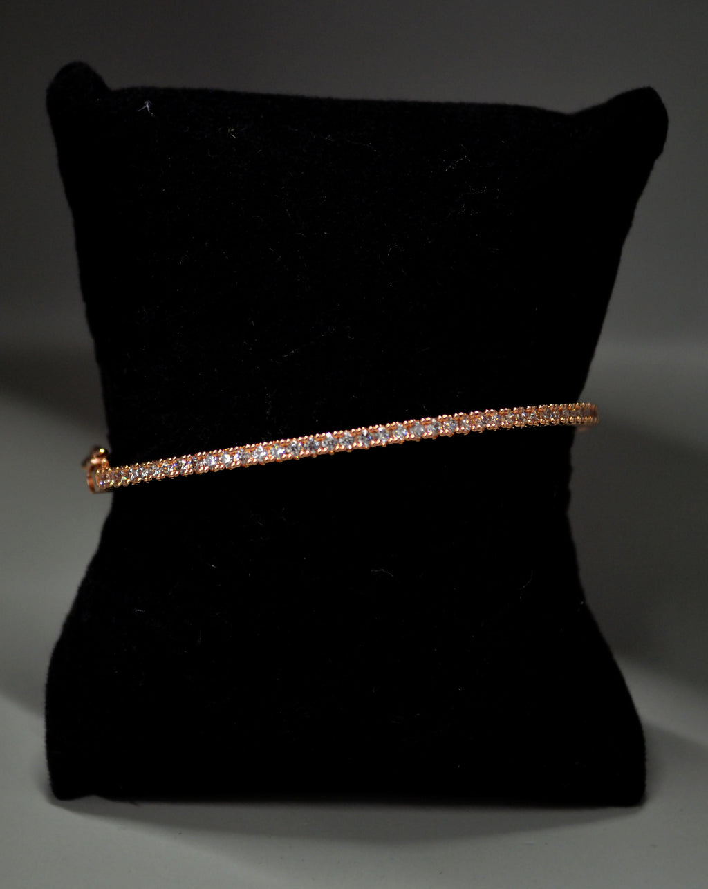 Slim crystal bridal bangle featuring fine row of petite stones for understated sparkle, view 5 at Rebecca’s Louisville